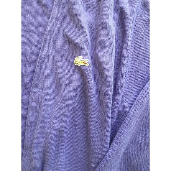 💜 Vintage Lacoste Purple Cardigan — Made in USA — Size L - Picture 3 of 5